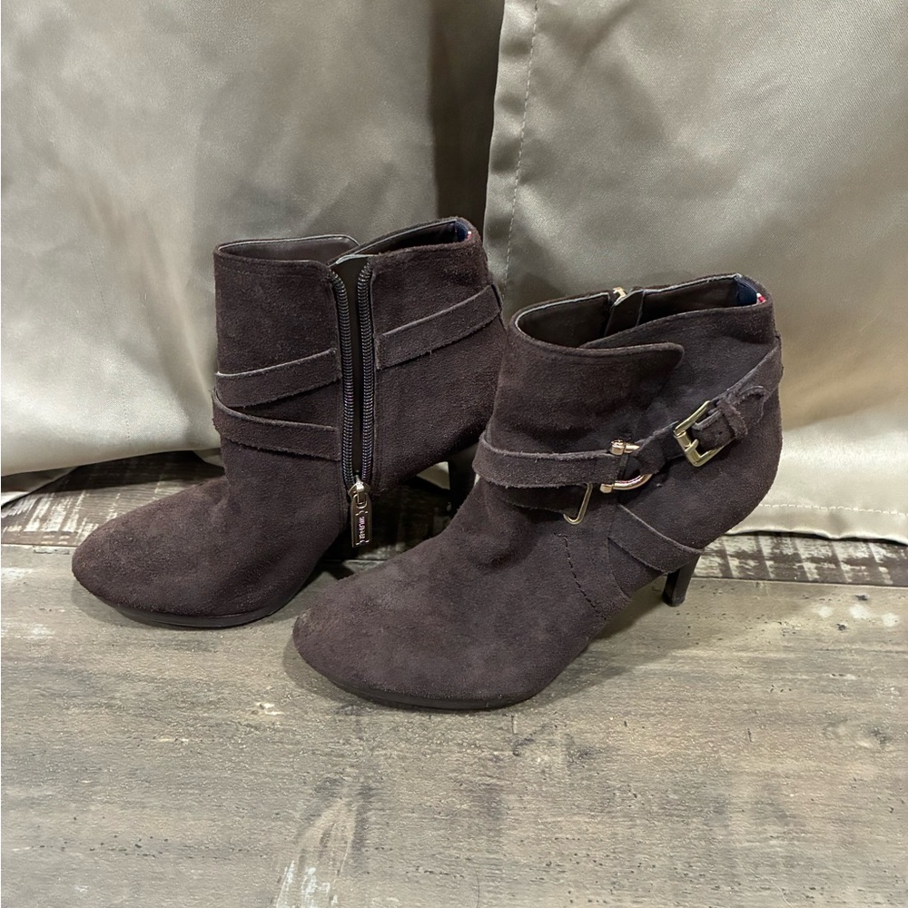 Tommy Hilfiger Dark Brown Ankle Booties
